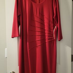Monroe &Main Elegant Pleated Front Sheath Dress